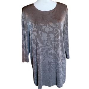 Dressbarn Women's Pullover Dressy Top Taupe Sz XL